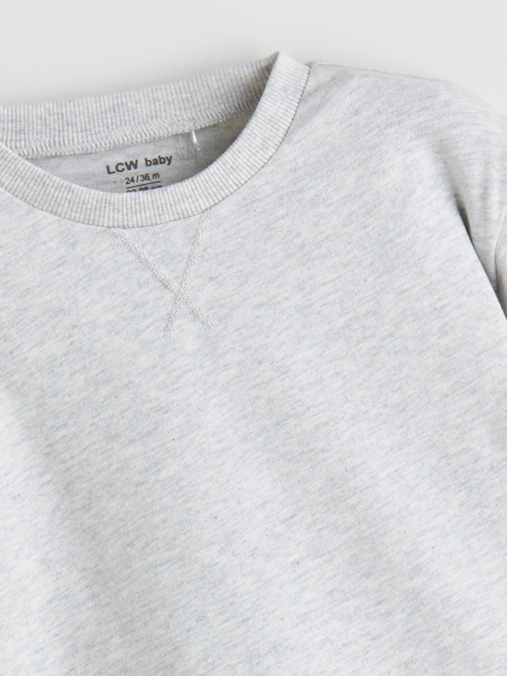 Beyaz Bisiklet Yaka Erkek Bebek Tişört-1