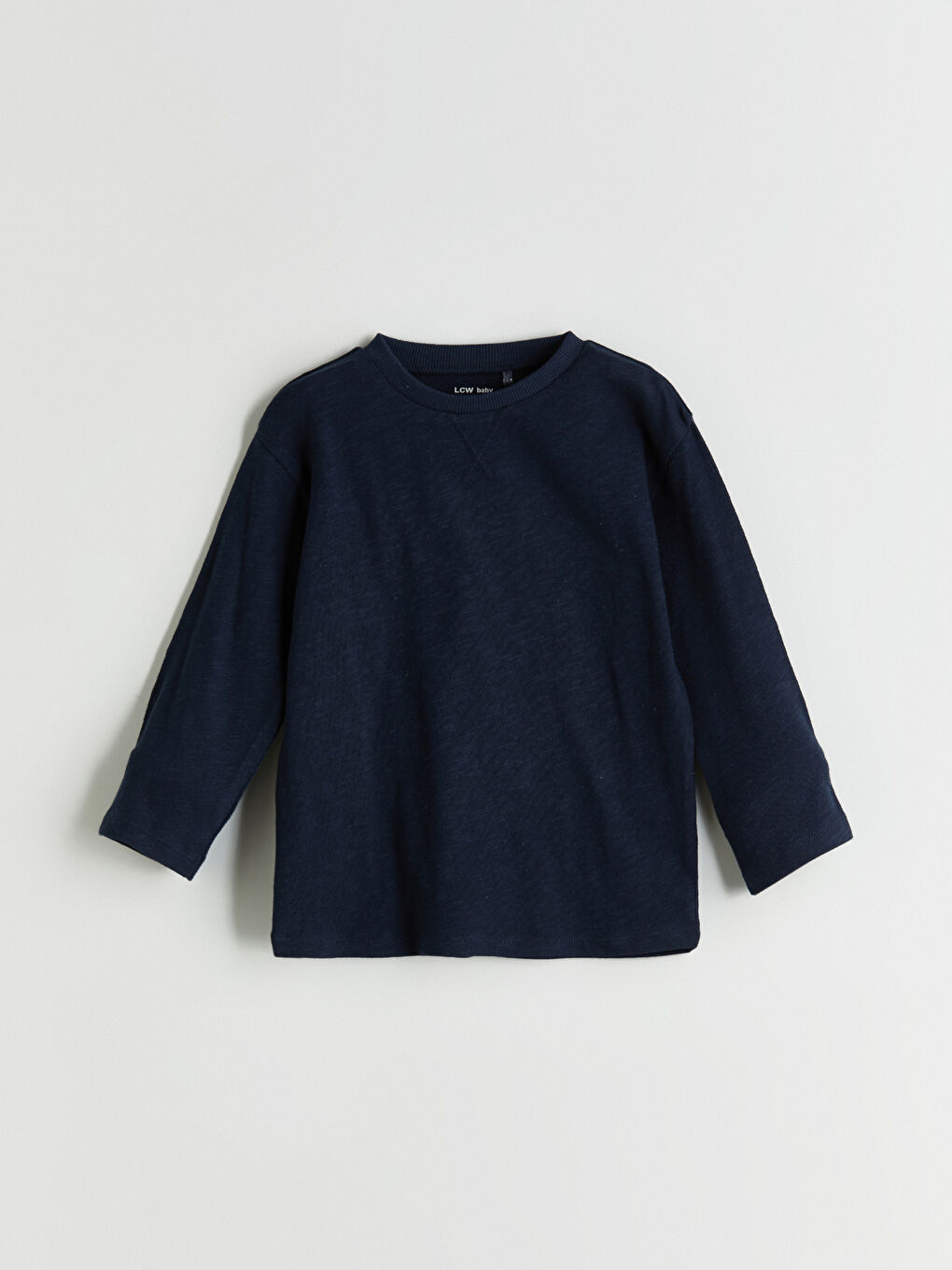 Lacivert Bisiklet Yaka Erkek Bebek Tişört