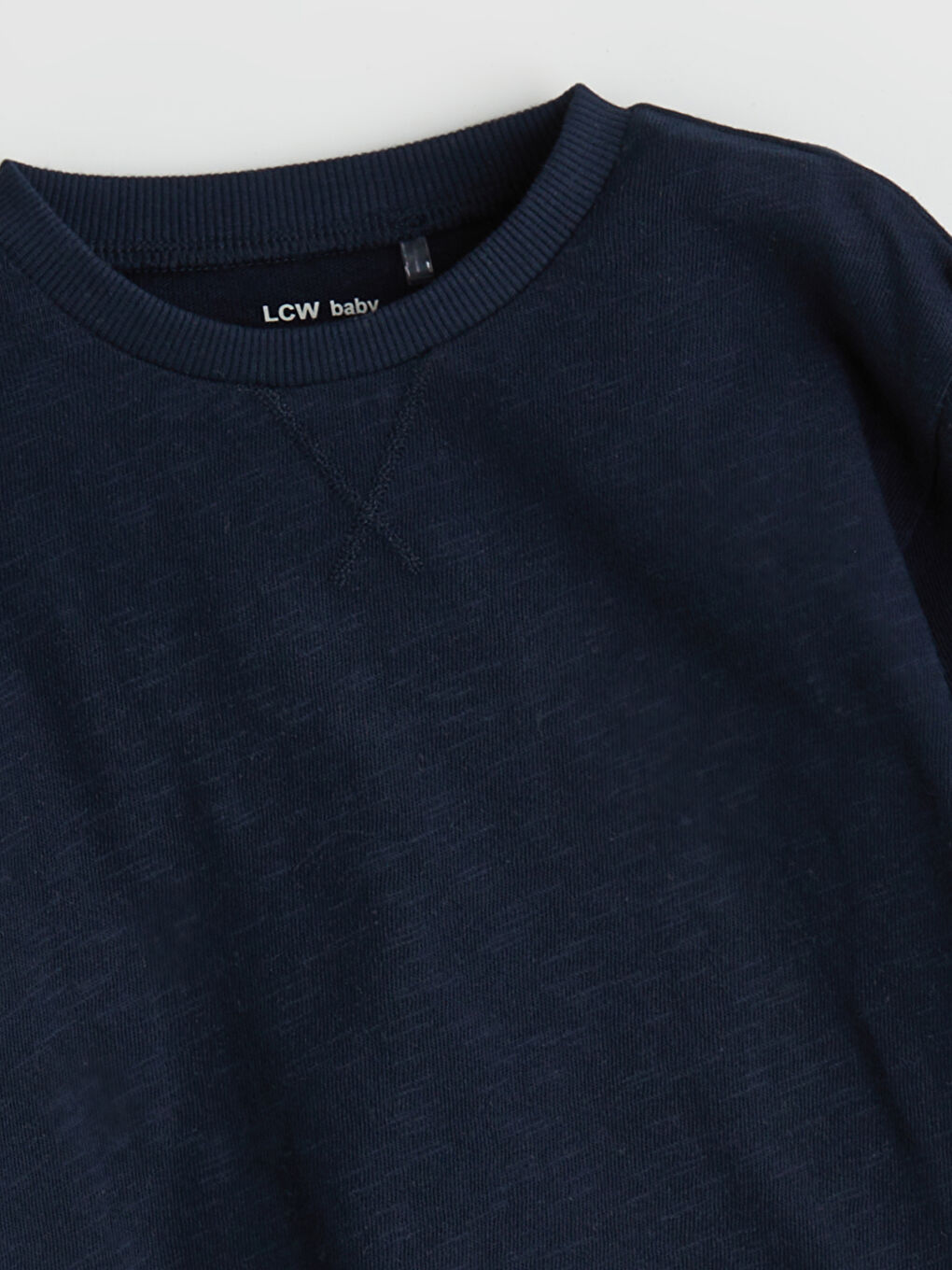 Lacivert Bisiklet Yaka Erkek Bebek Tişört-1