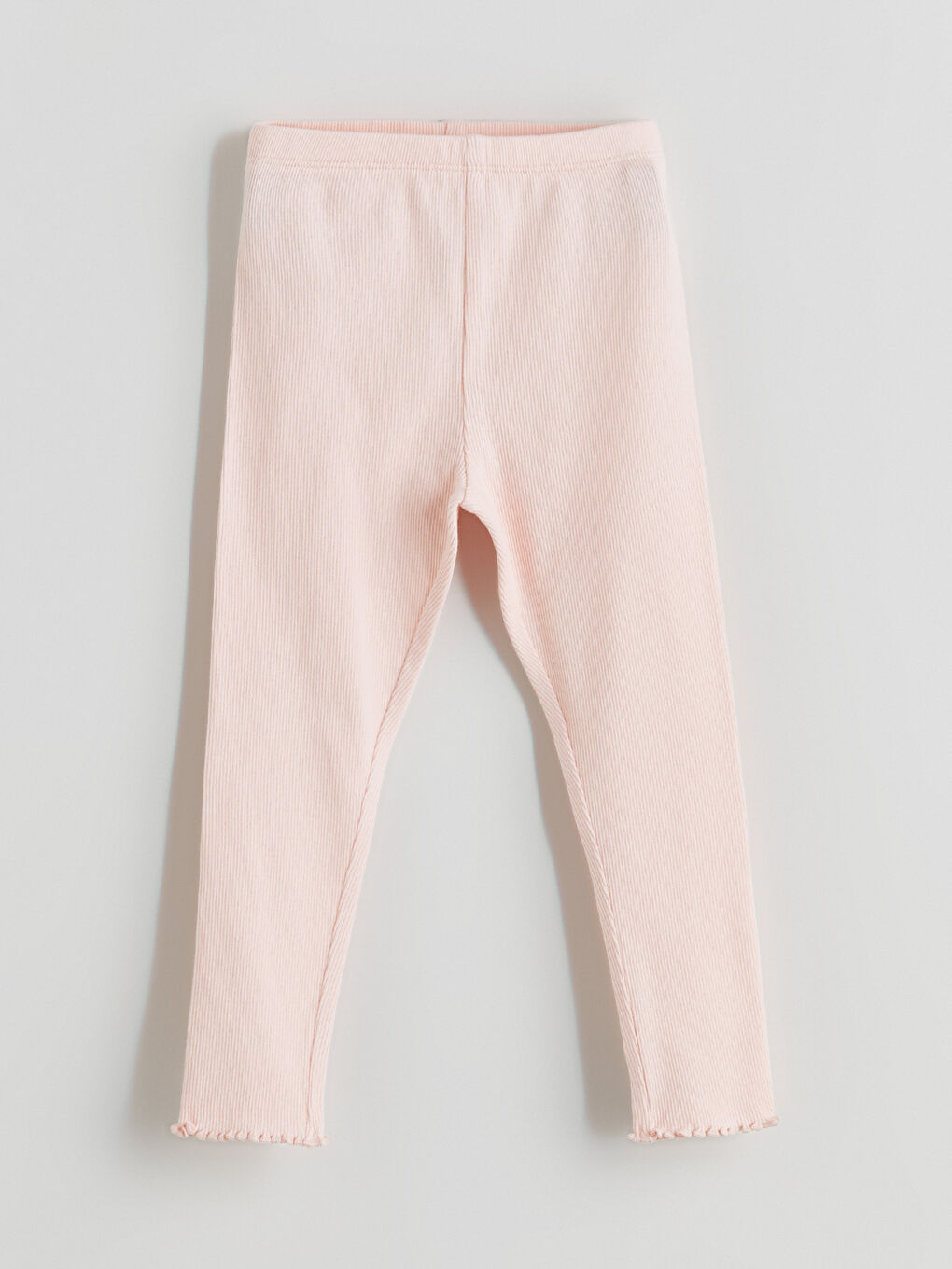 Pembe Beli Lastikli Kız Bebek Tayt