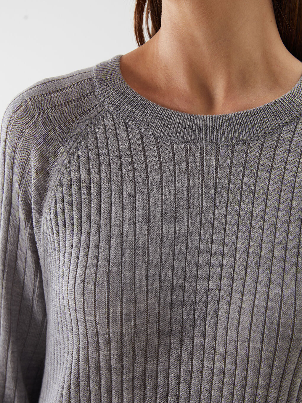Crew Neck Knit Dress-2