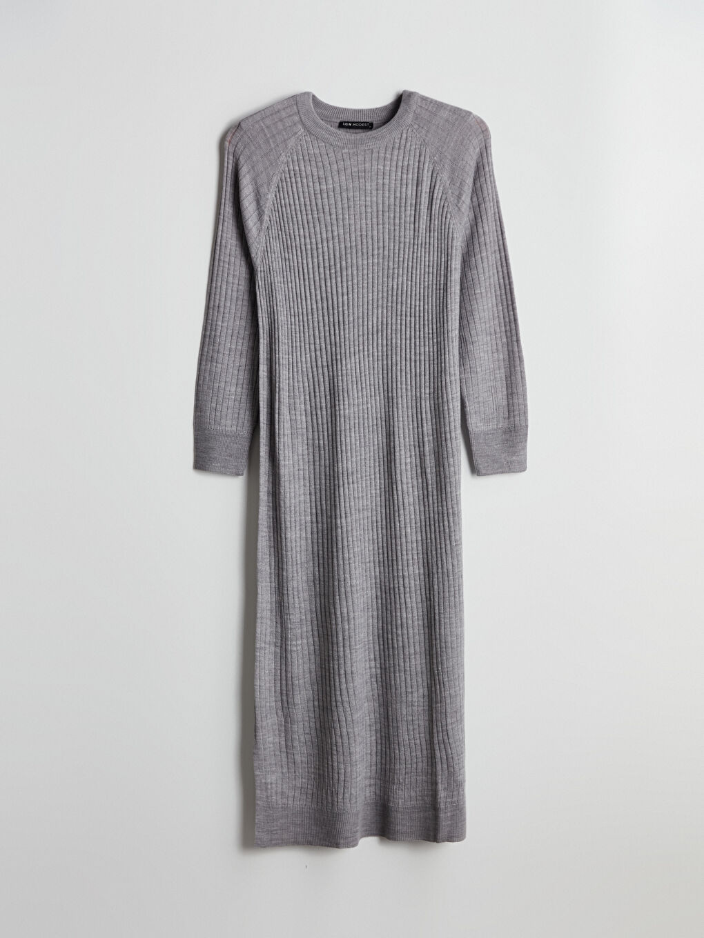 Crew Neck Knit Dress-4