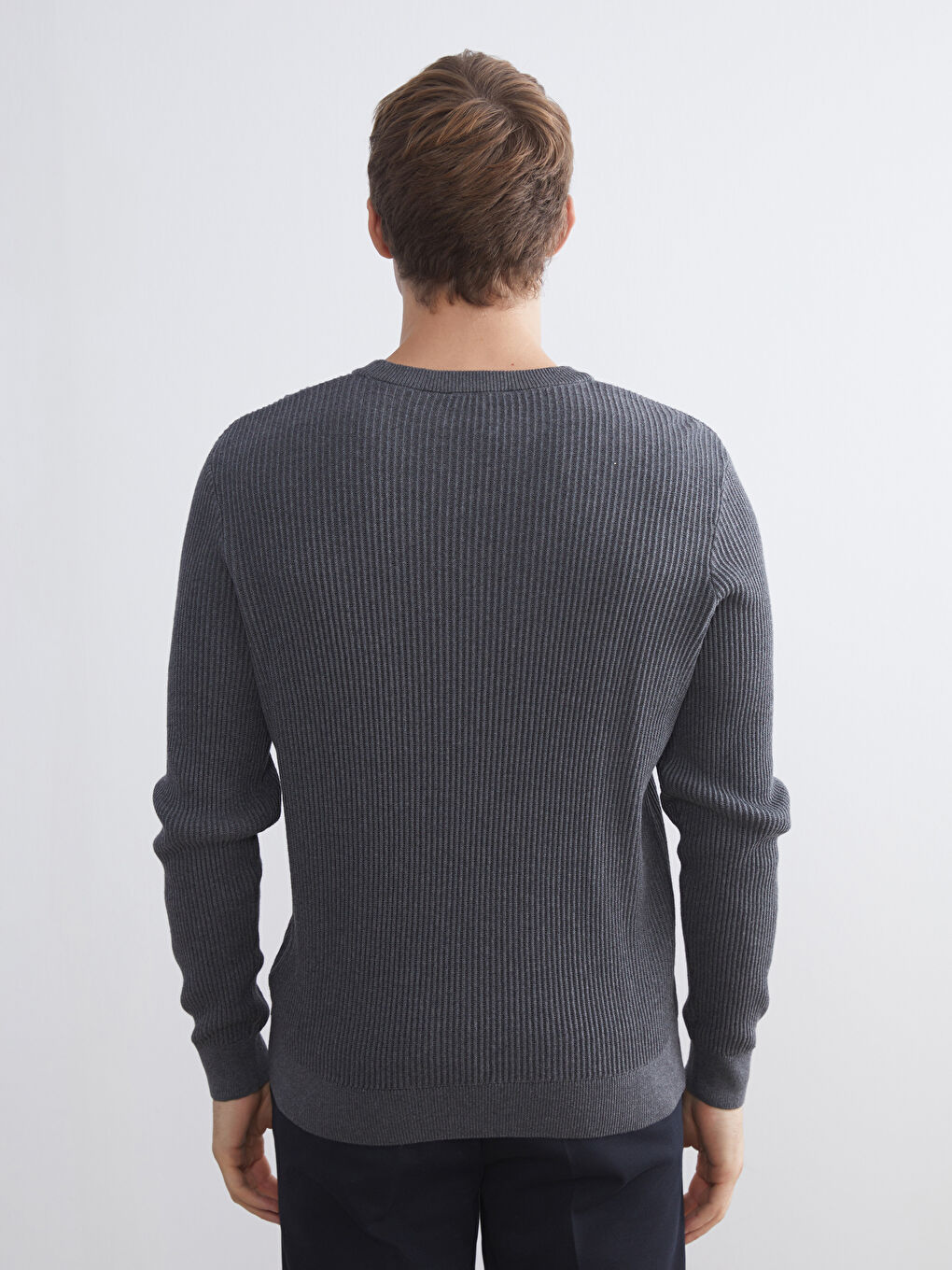 LCW Vision Crew Neck Long Sleeve Men's Tricot Sweater -W58252Z8-Z7A