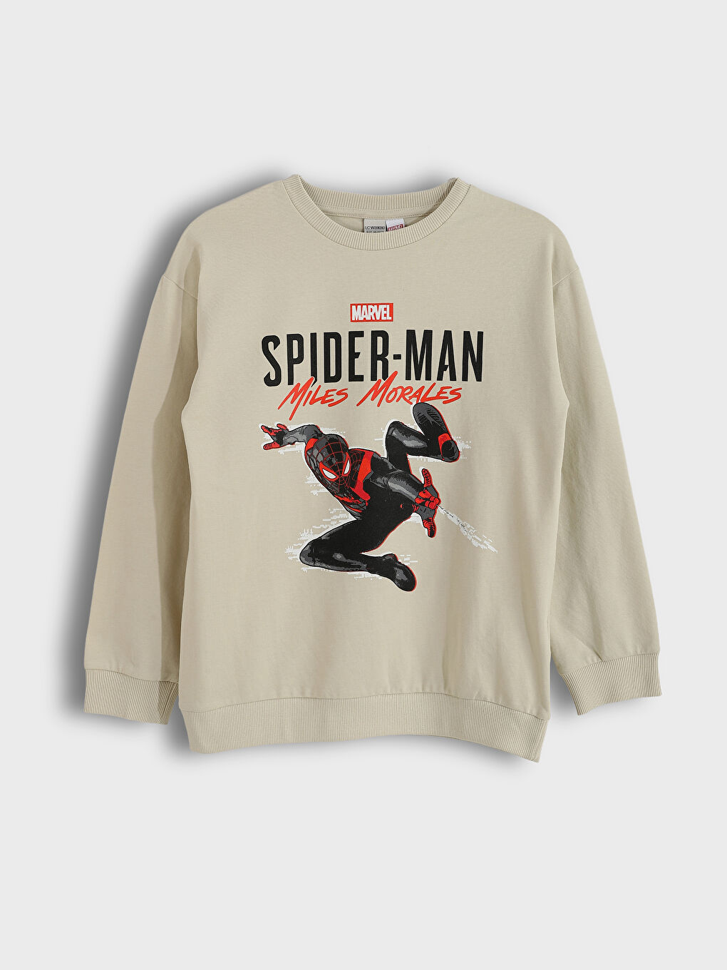 Crew Neck Spider-Man Printed Long Sleeve Boys' Sweatshirt
