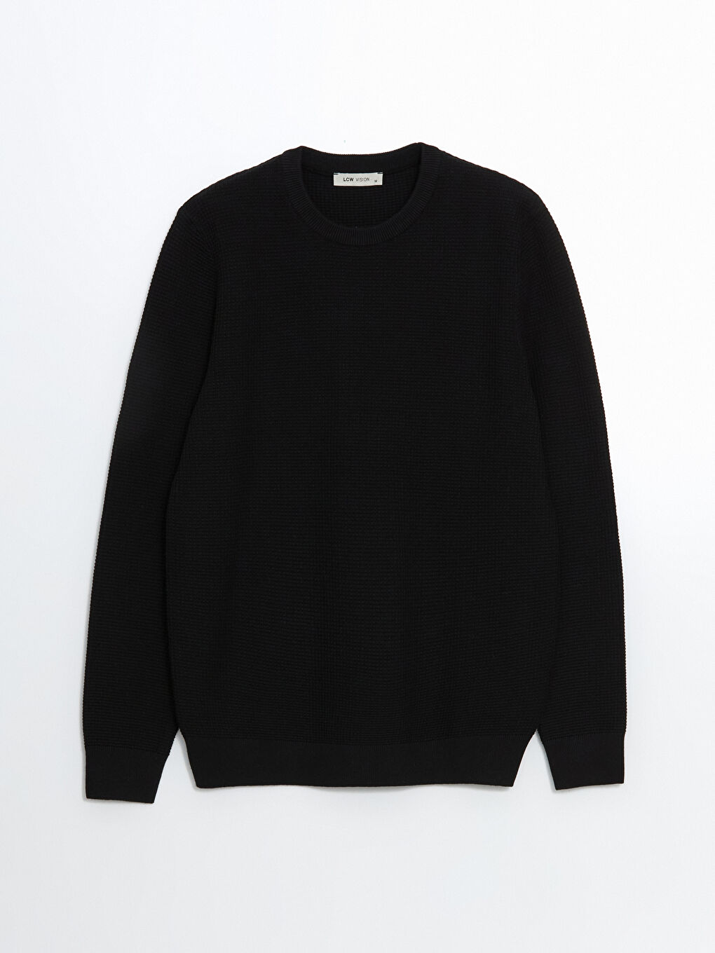 Crew Neck Checkered Men's Knit Sweater-4