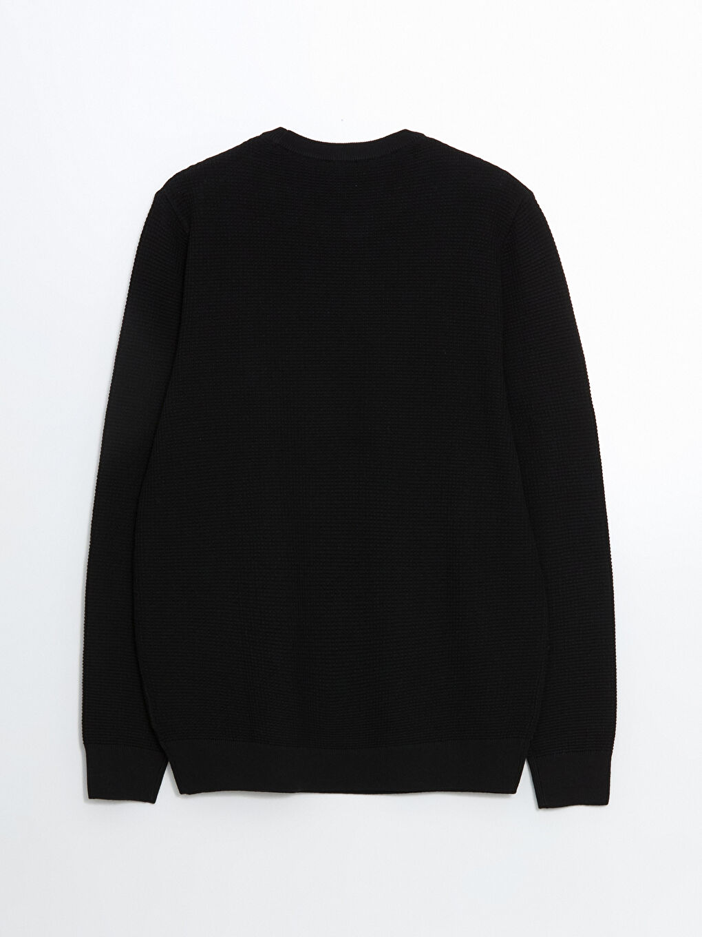 Crew Neck Checkered Men's Knit Sweater-5