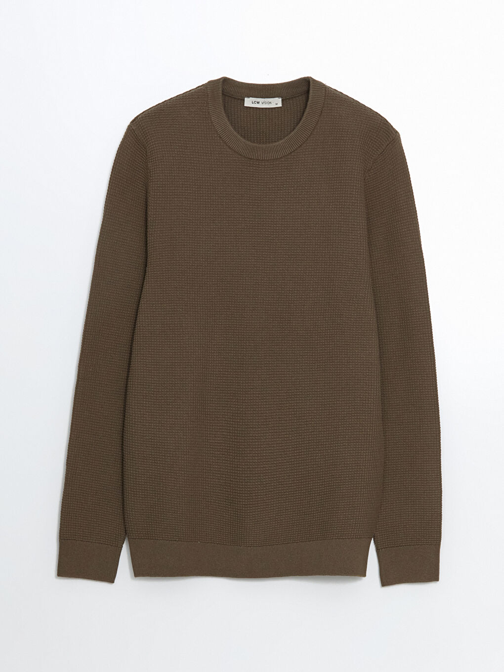 Crew Neck Checkered Men's Knit Sweater-4