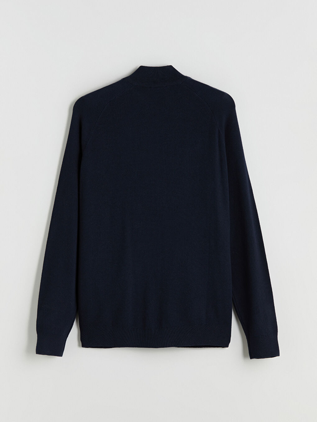 Regular Fit Funnel Neck Men's Knit Cardigan-5