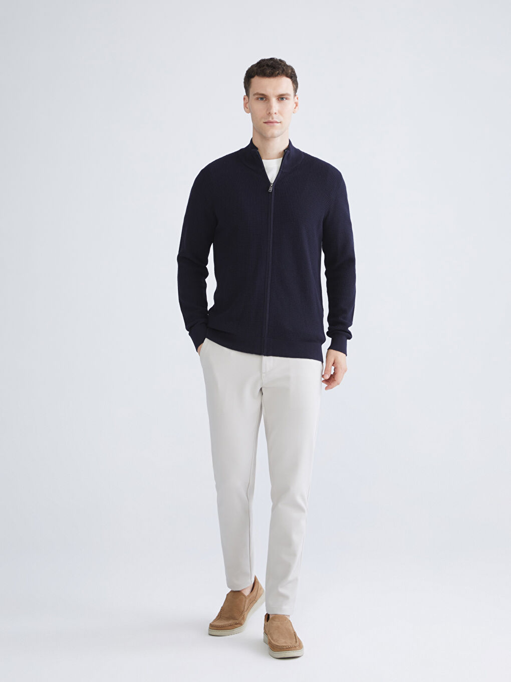 Stand Men's Knitwear Cardigan-1