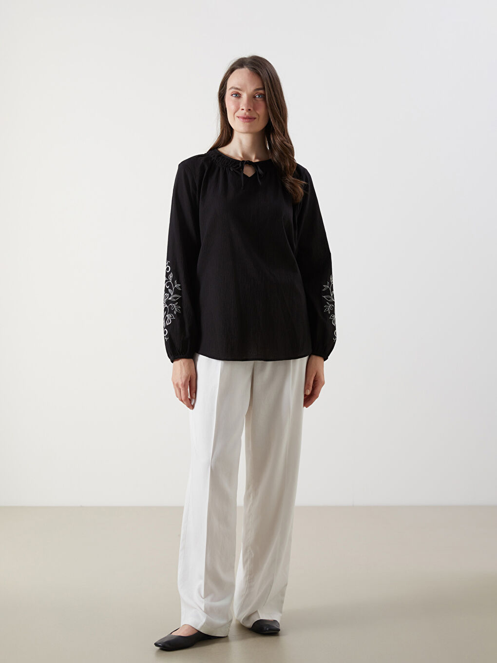LCW Grace Woman BLACK Blouse -W58269Z8-CVL
