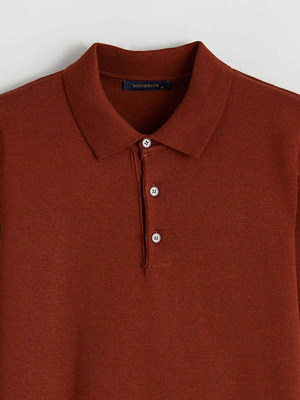 Kahverengi Polo Yaka Erkek Triko Kazak-5