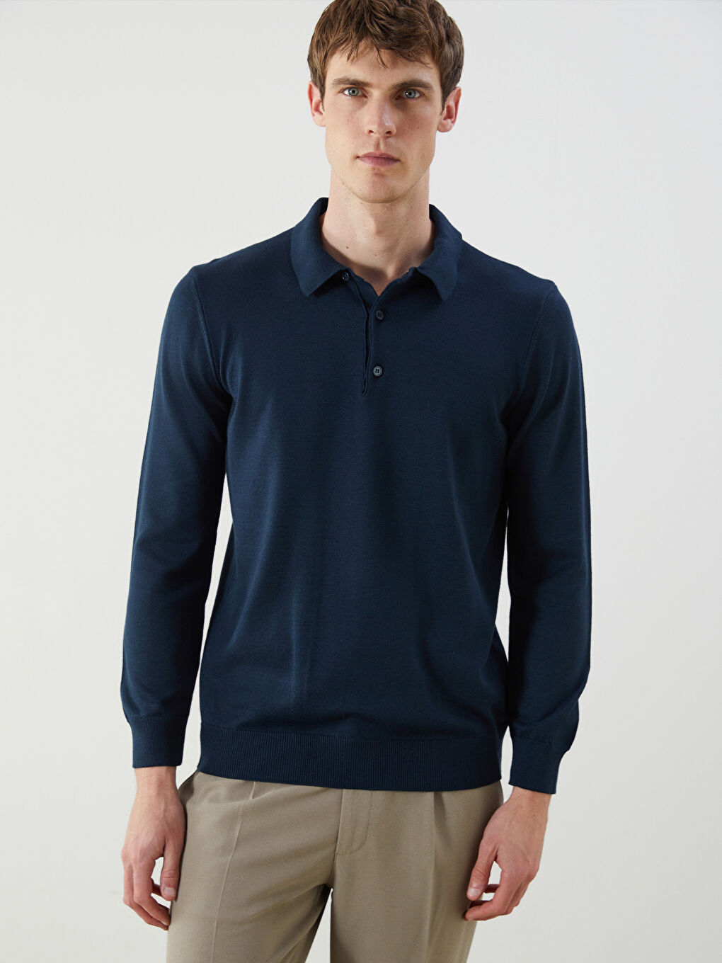 Petrol Polo Yaka Erkek Triko Kazak