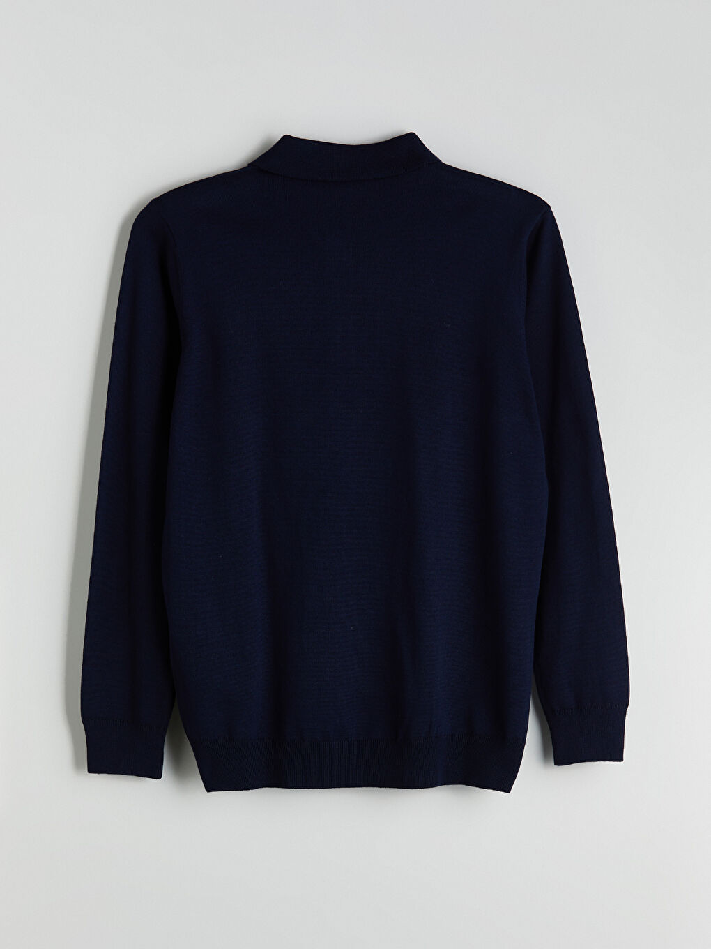 Lacivert Polo Yaka Erkek Triko Kazak-5