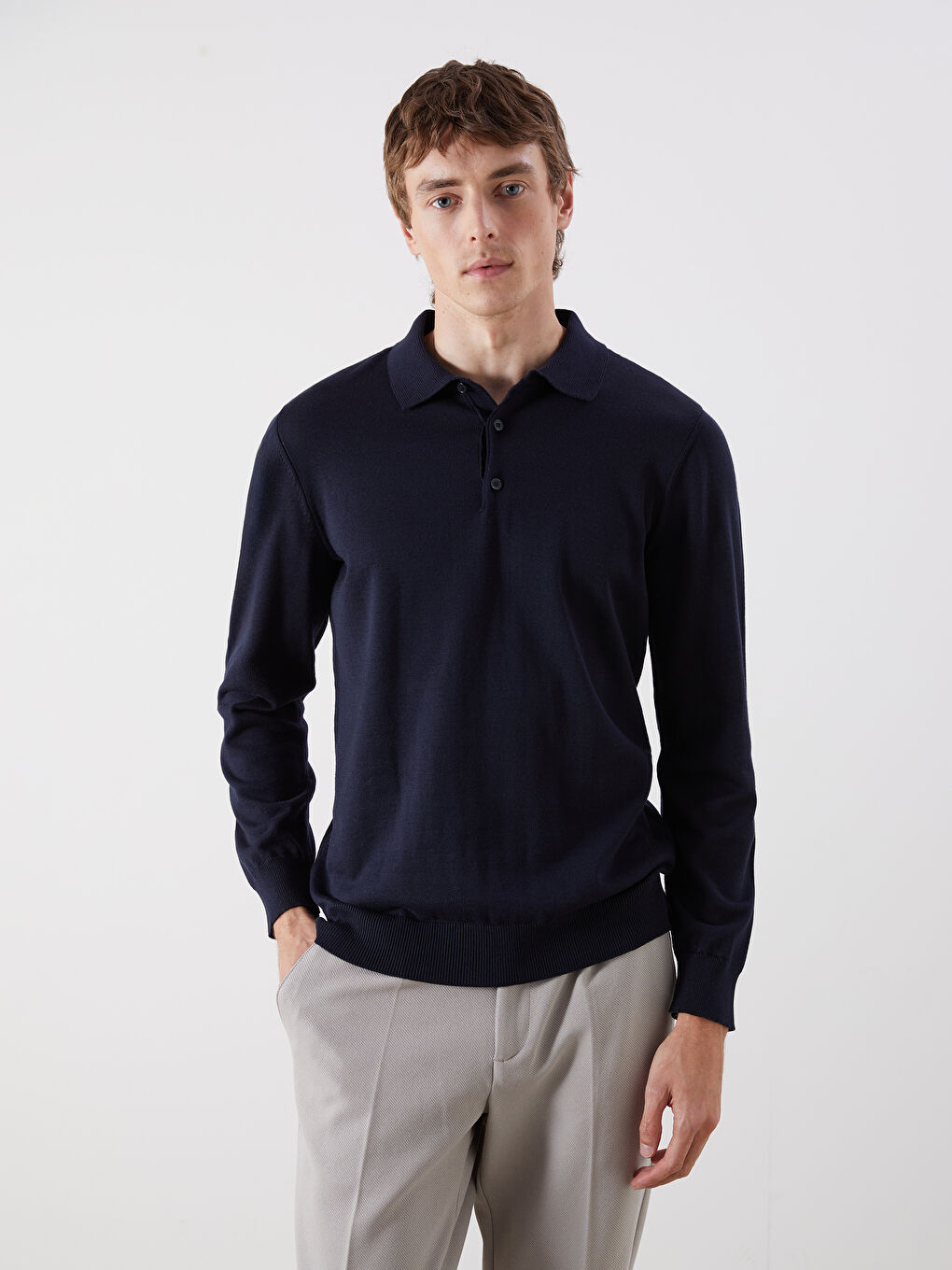 SOUTHBLUE Polo Neck Men's Knitwear Sweater -W58270Z8-RFH