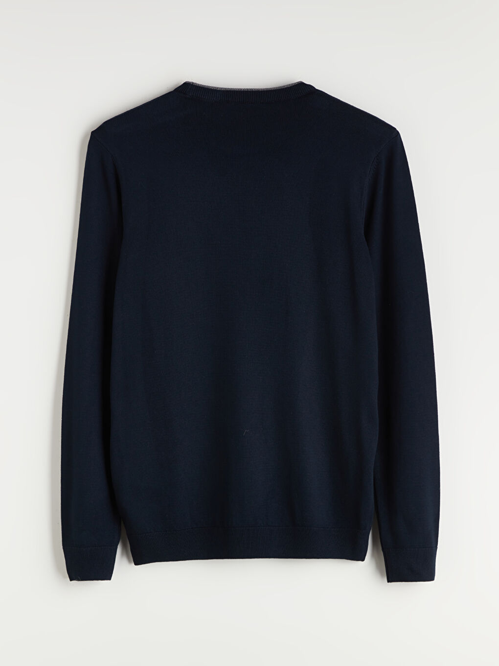 Lacivert Bisiklet Yaka Erkek Triko Kazak-5