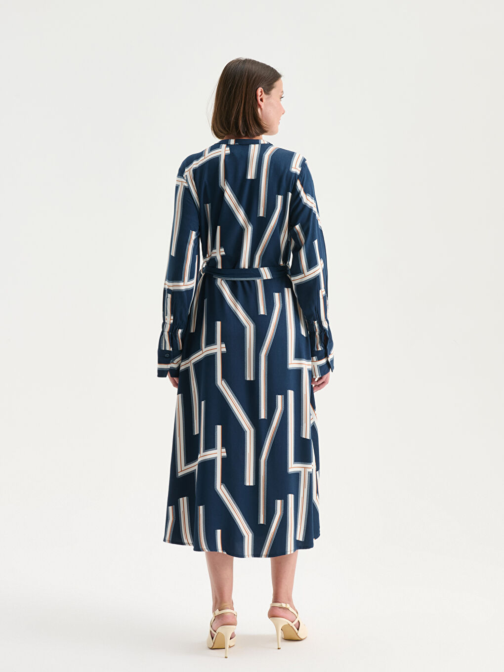 LCW Grace Crew Neck Patterned Dress -W58287Z8-LSJ