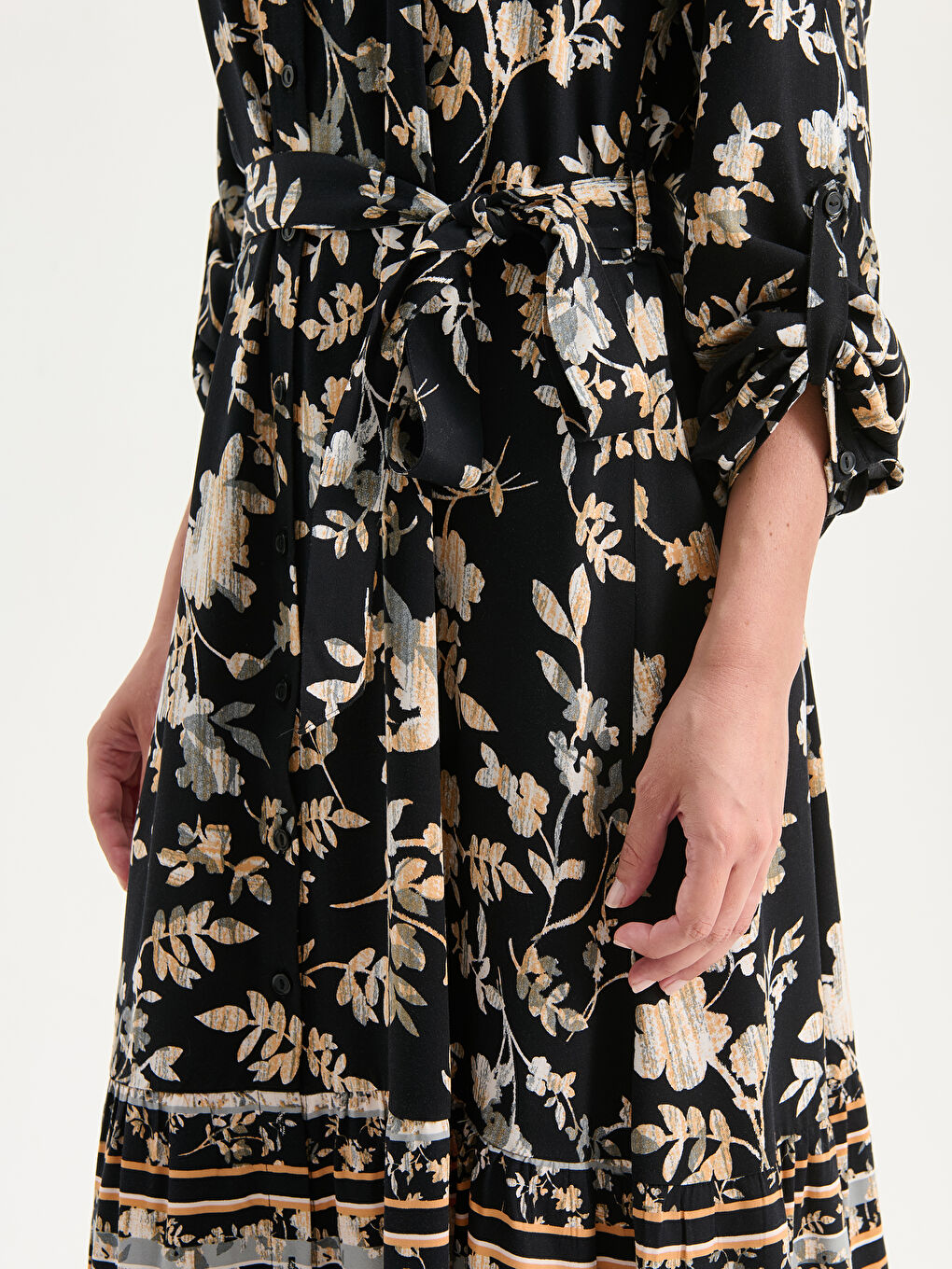 LCW Grace Patterned Shirt Dress -W58288Z8-LQJ