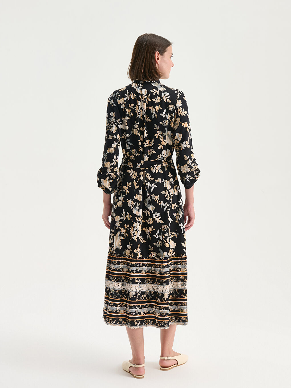 LCW Grace Patterned Shirt Dress -W58288Z8-LQJ