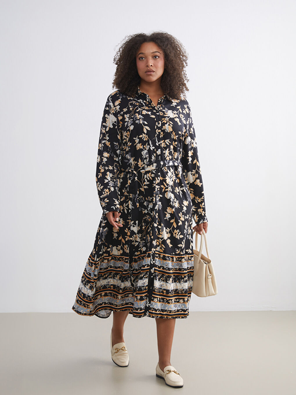 Patterned Shirt Dress-1
