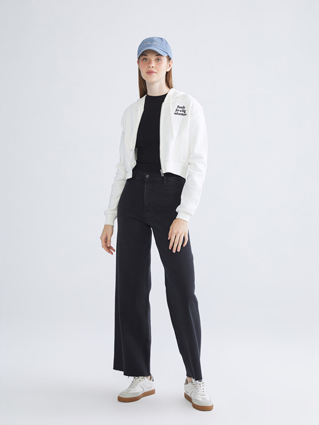 XSIDE Woman ECRU Zip-Up Sweatshirt -W58299Z8-R9J