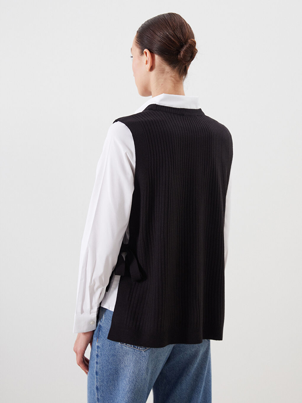 LCW Comfort Crew Neck Women's Knitwear Sweater Vest -W58354Z8-CVL