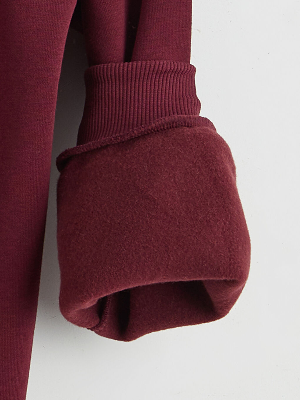 Funnel Neck Embroidered Oversize Women's Thick Sweatshirt-6