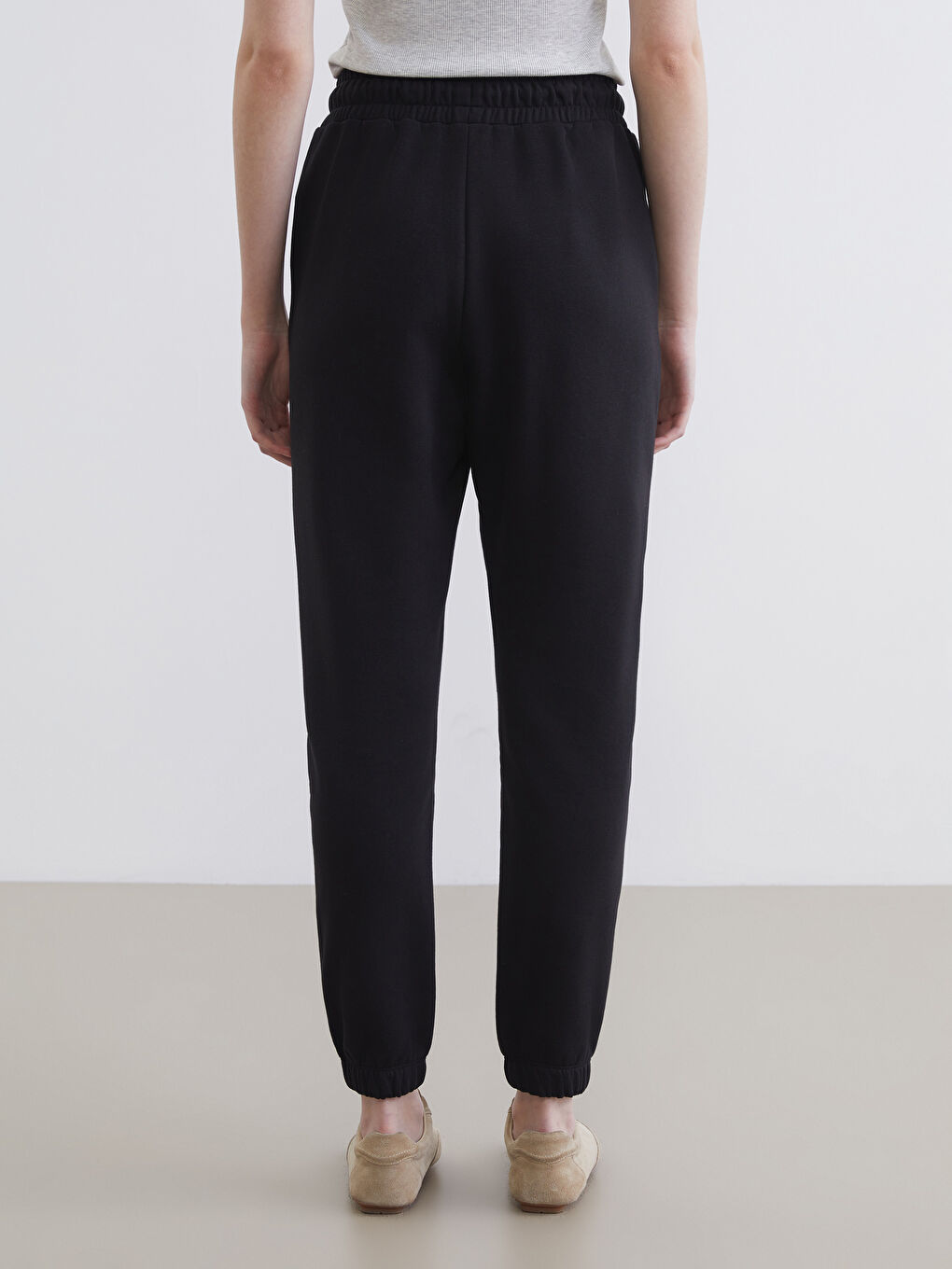 Pantaloni de Trening Jogger pentru Femei cu Imprimeu și Talie Elastică-3