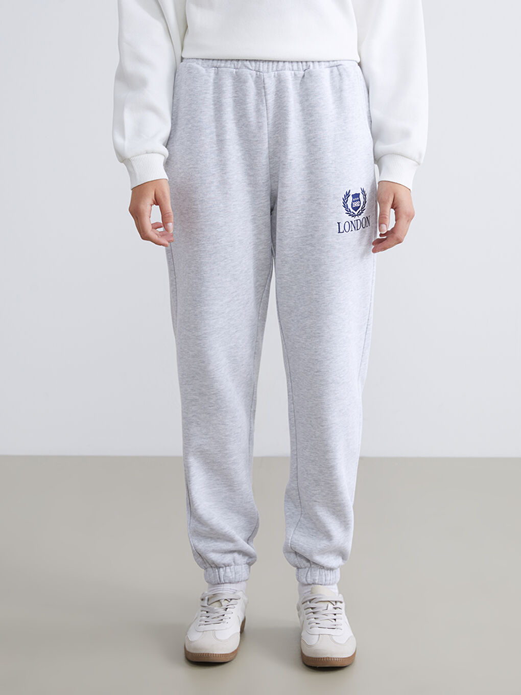 XSIDE Elasticated Waist Embroidered Women's Jogger Sweatpants -W58360Z8-CY9