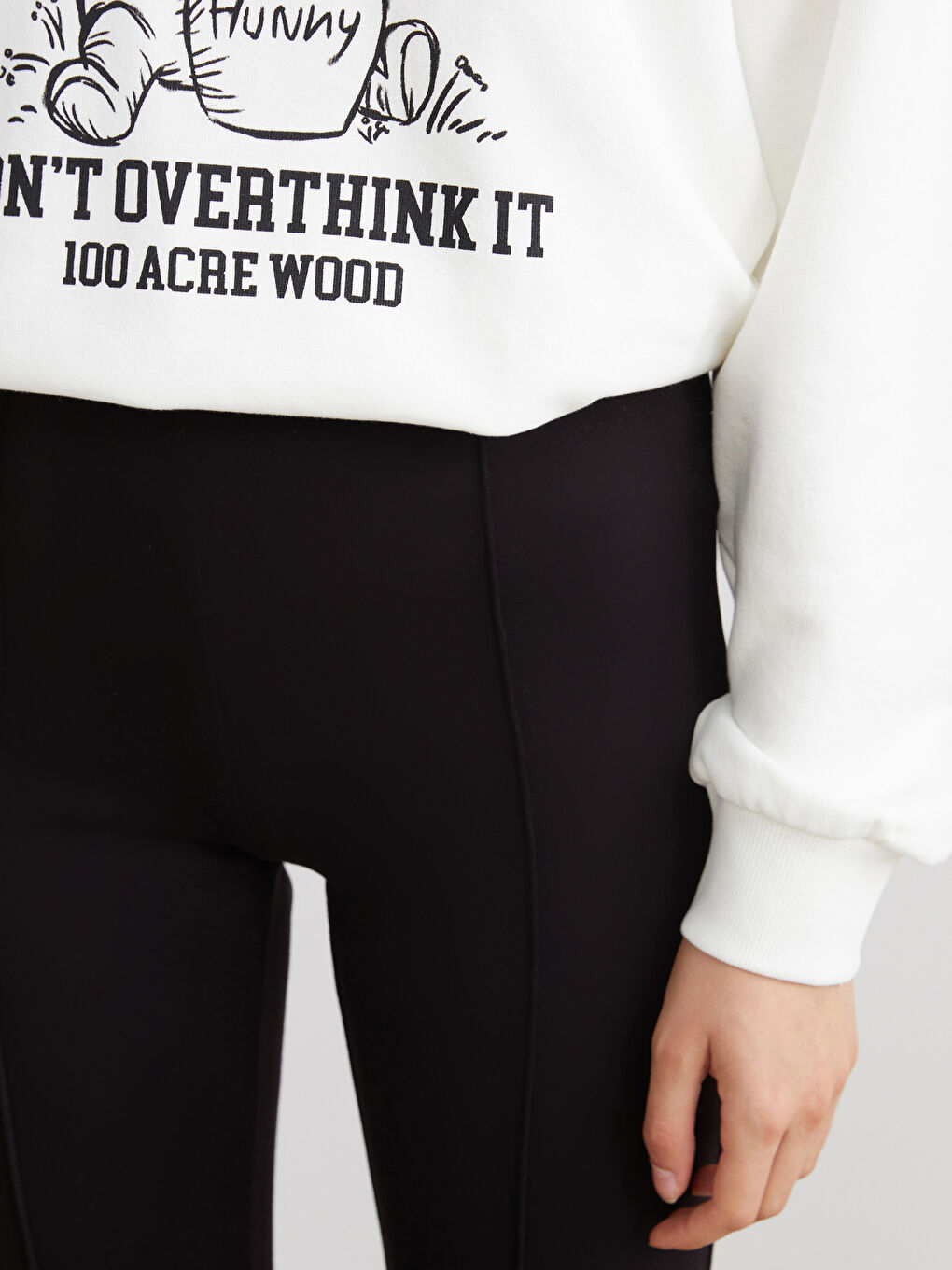 Elasticated Waist Flared Women's Leggings-2
