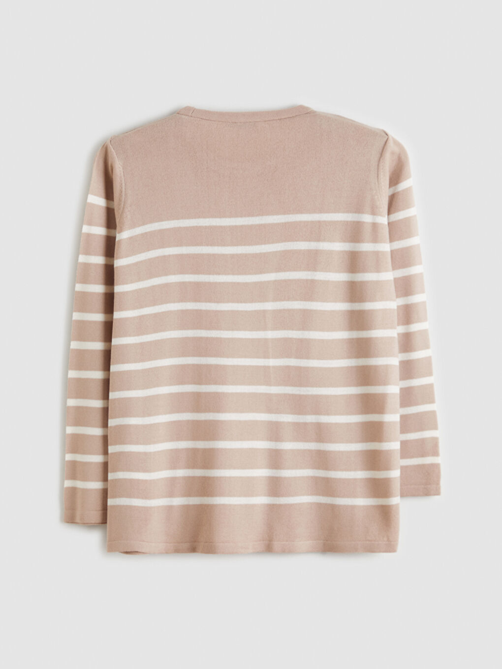 Crew Neck Striped Women's Knitwear Sweater-1