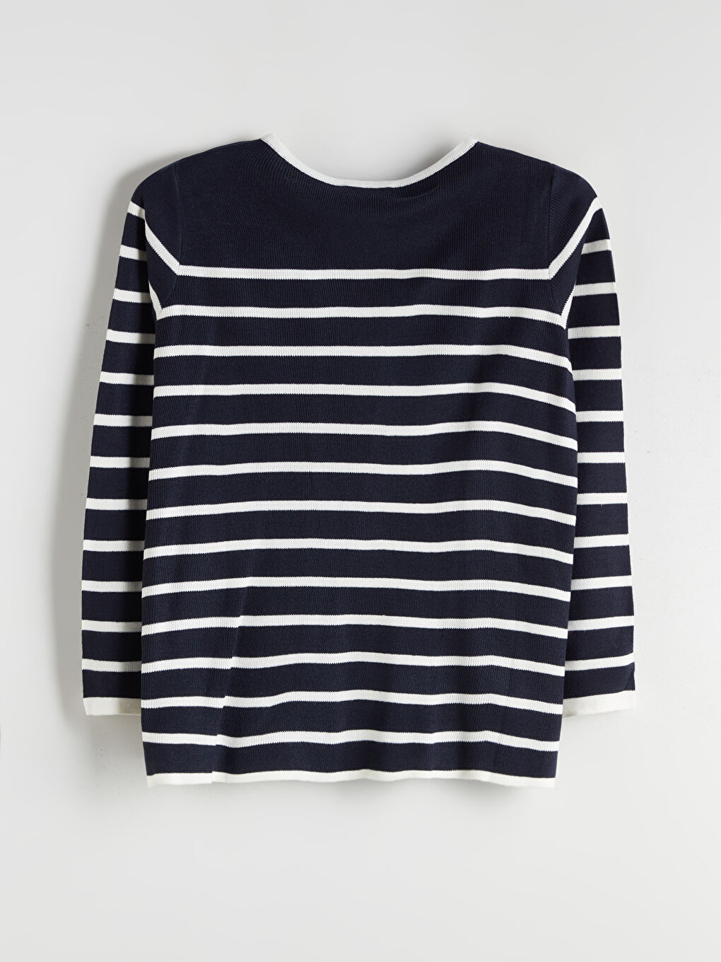 Crew Neck Striped Women's Knitwear Cardigan-1