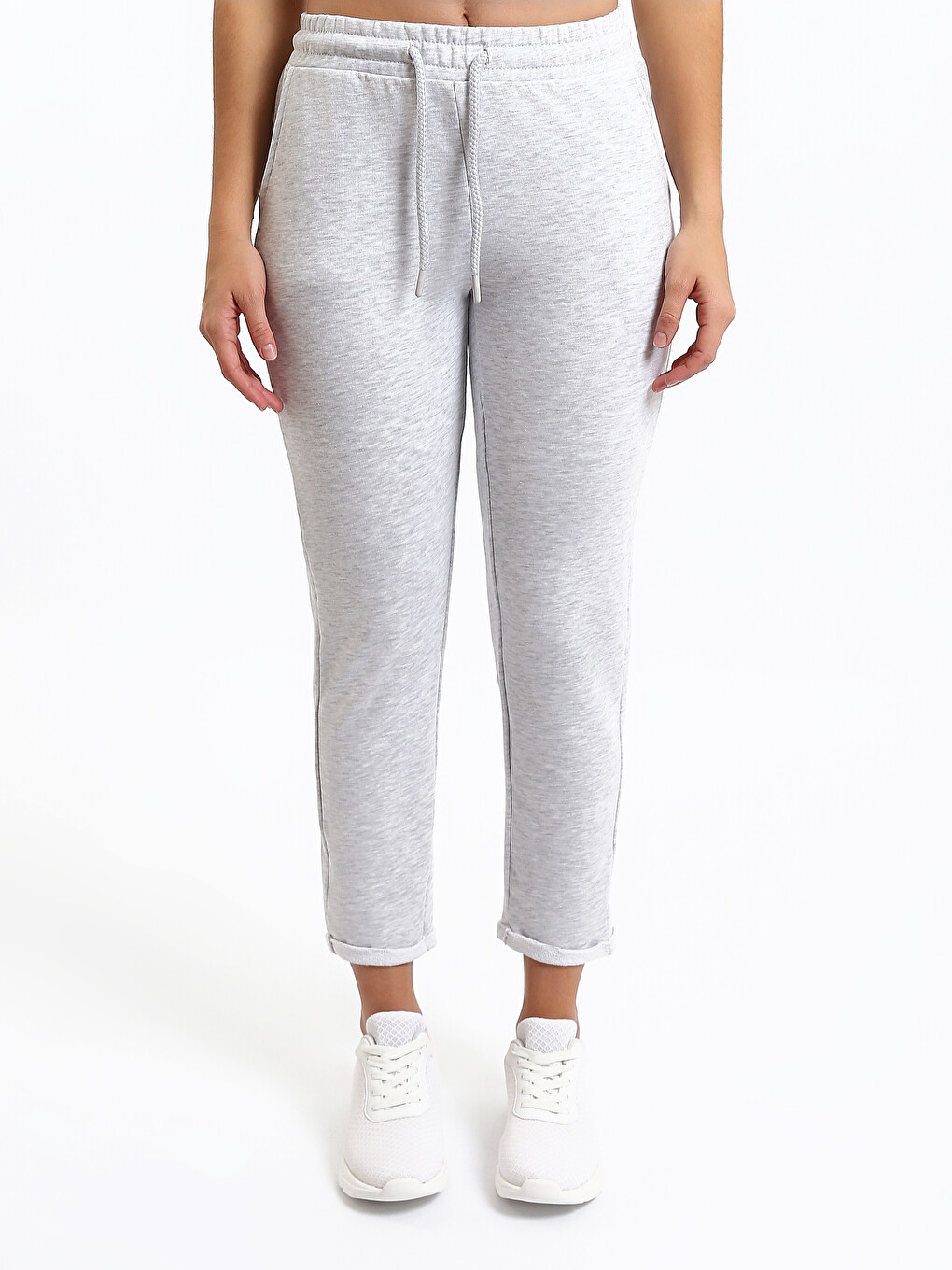 Elastic Waist Women's Thick Sweatpants-1