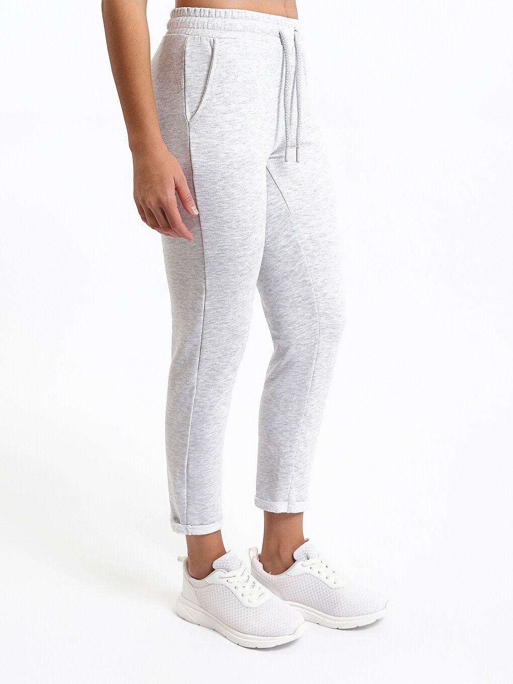Elastic Waist Women's Thick Sweatpants-3