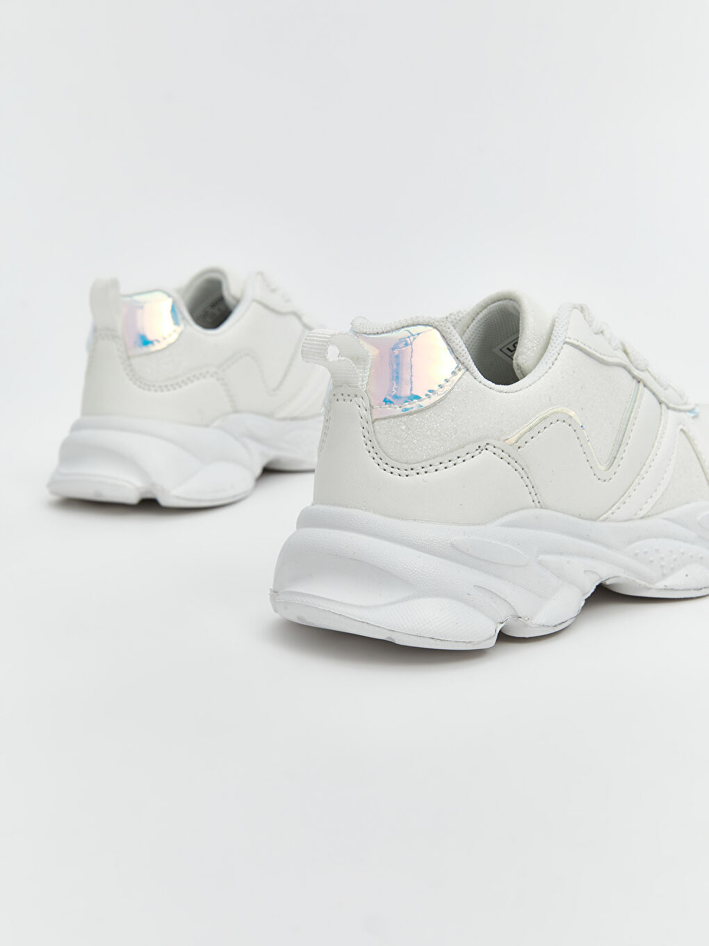 Leather Look Lace-Up Baby Girl Sneakers-4