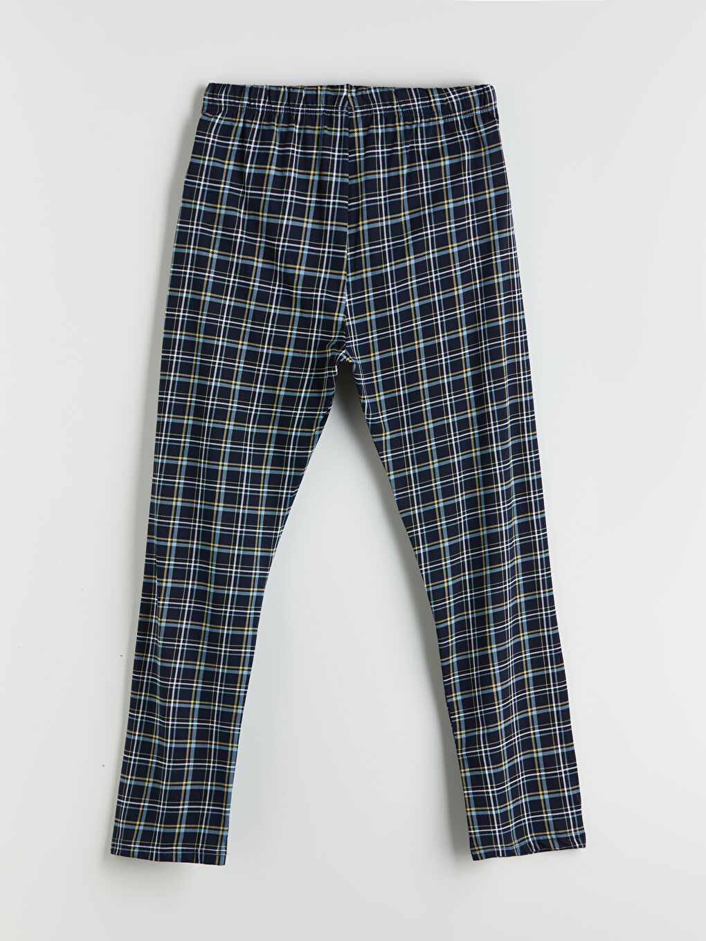 Lacivert Standart Kalıp Ekose Erkek Pijama Alt-1