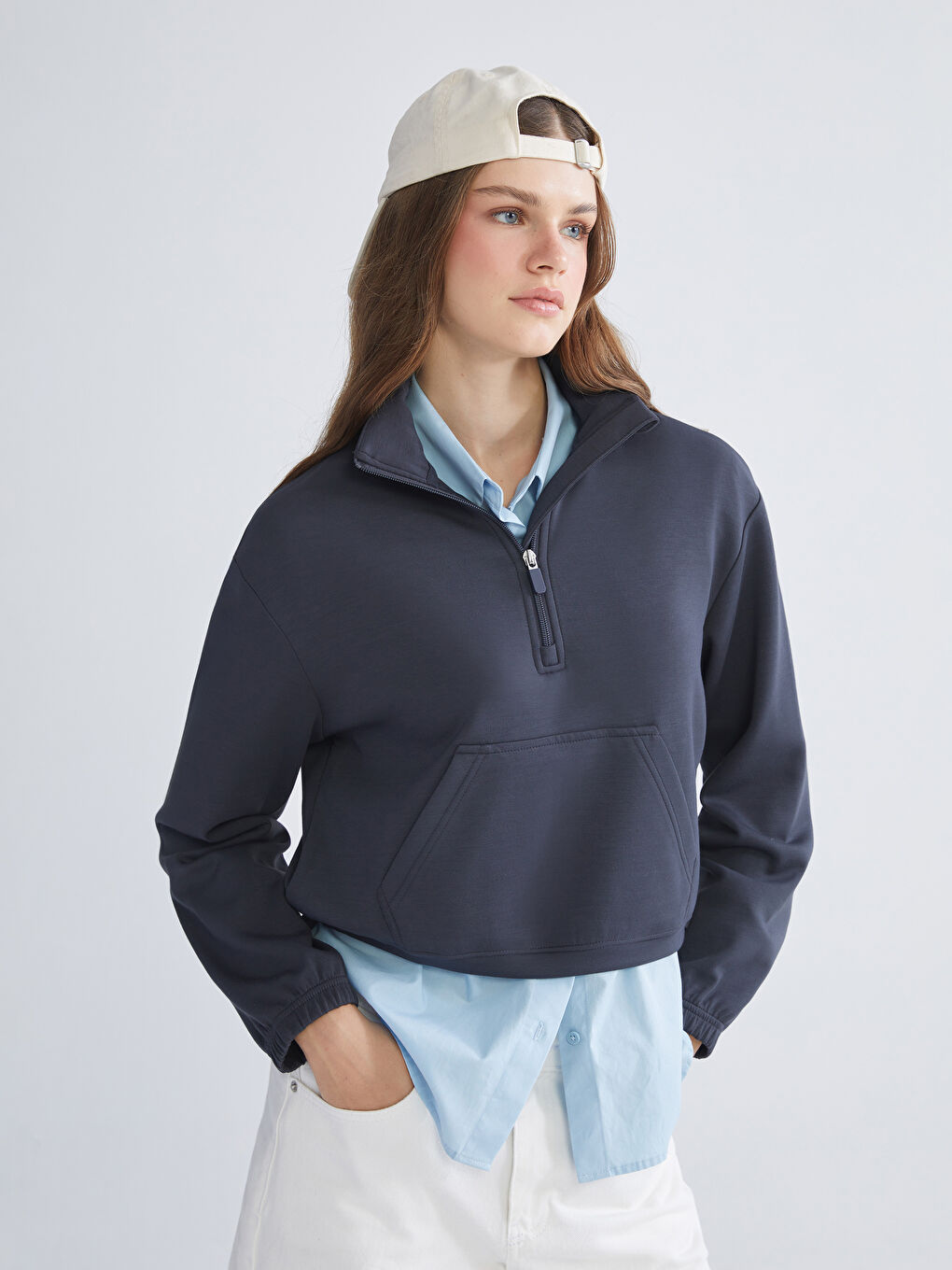 Funnel Neck Women's Sweatshirt