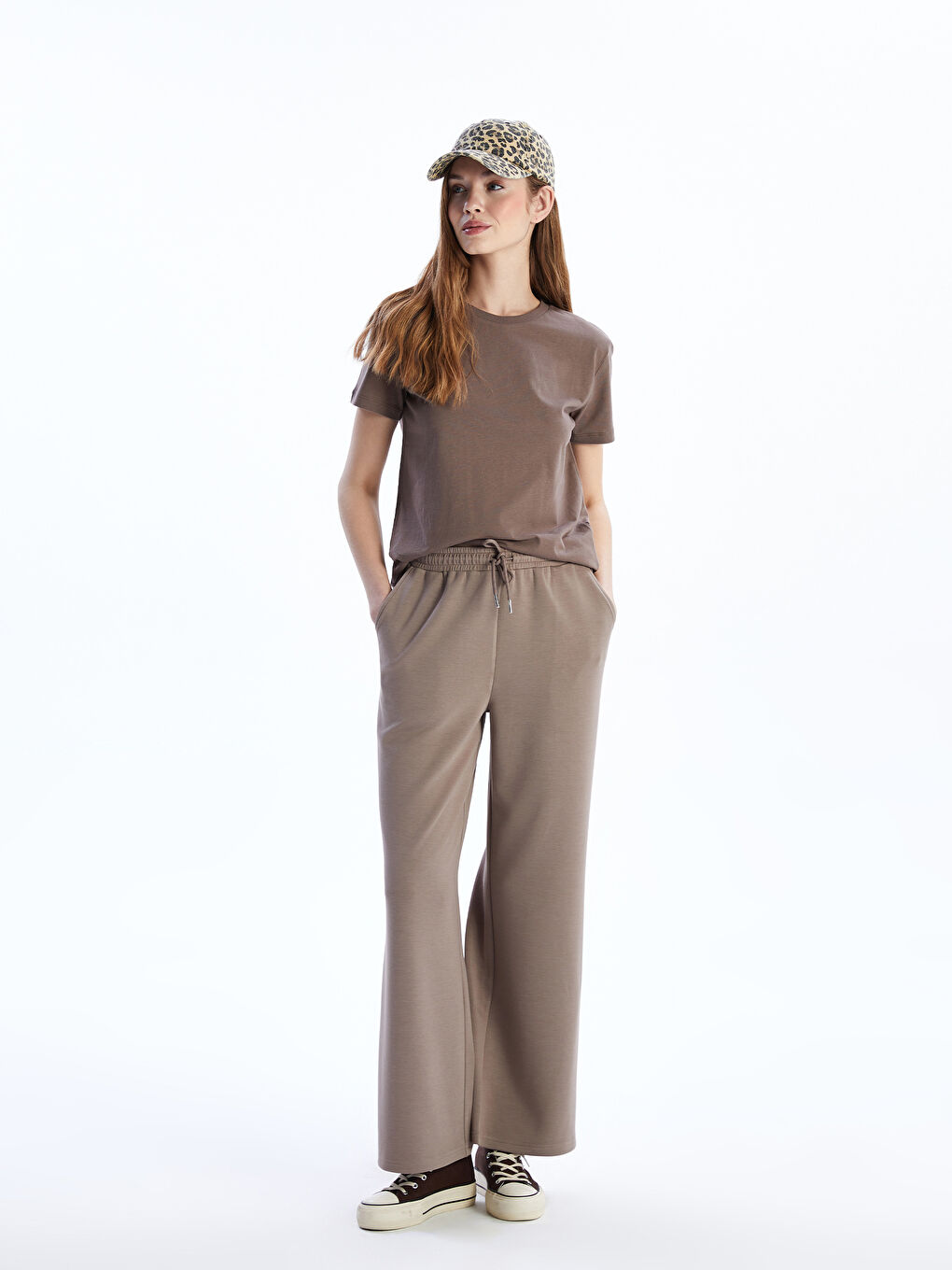 XSIDE Elasticated Waist Straight Leg Women's Sweatpants -W58401Z8-D7V