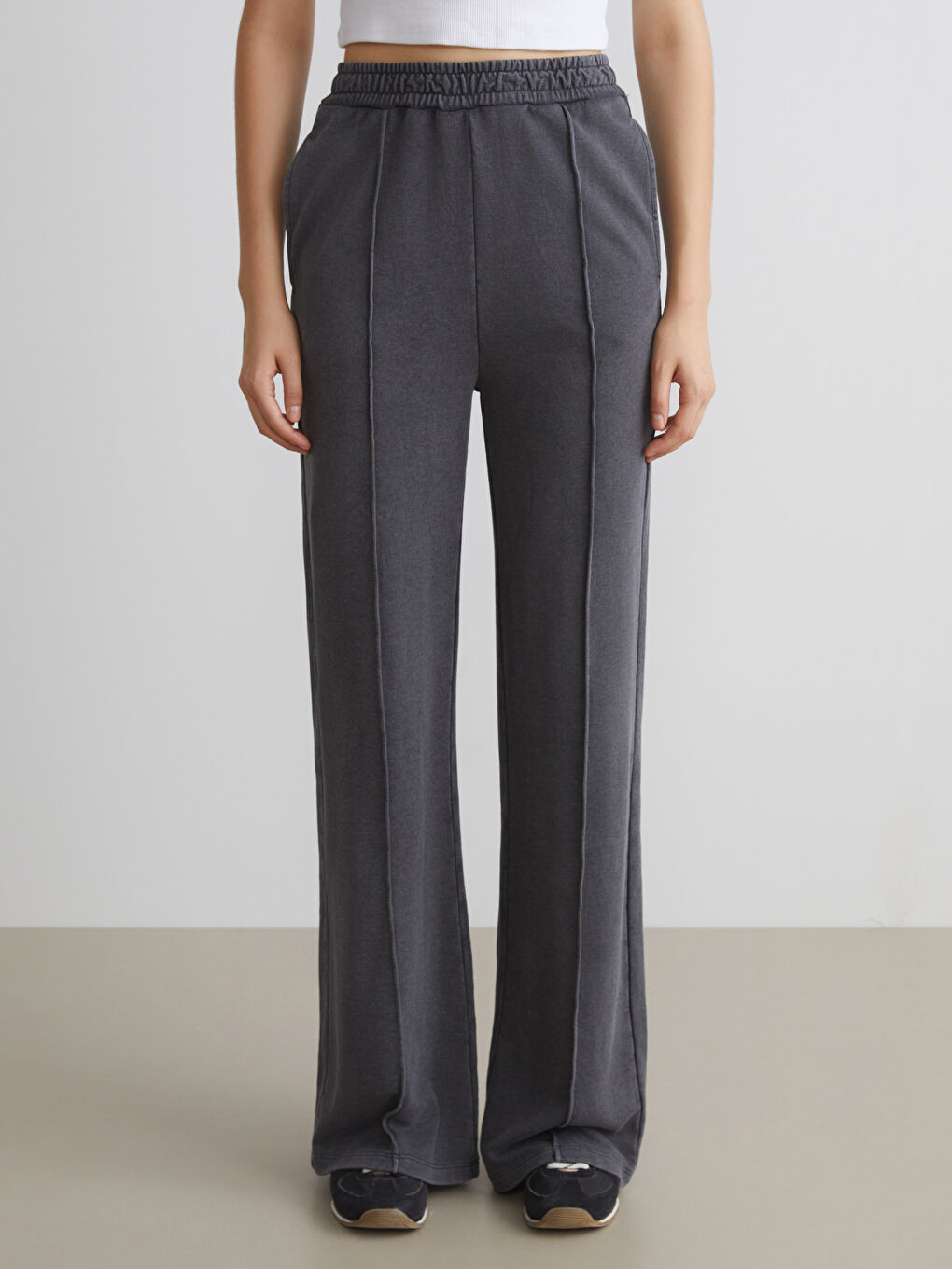 XSIDE Elasticated Waist Wide Leg Women's Sweatpants -W58407Z8-JPT
