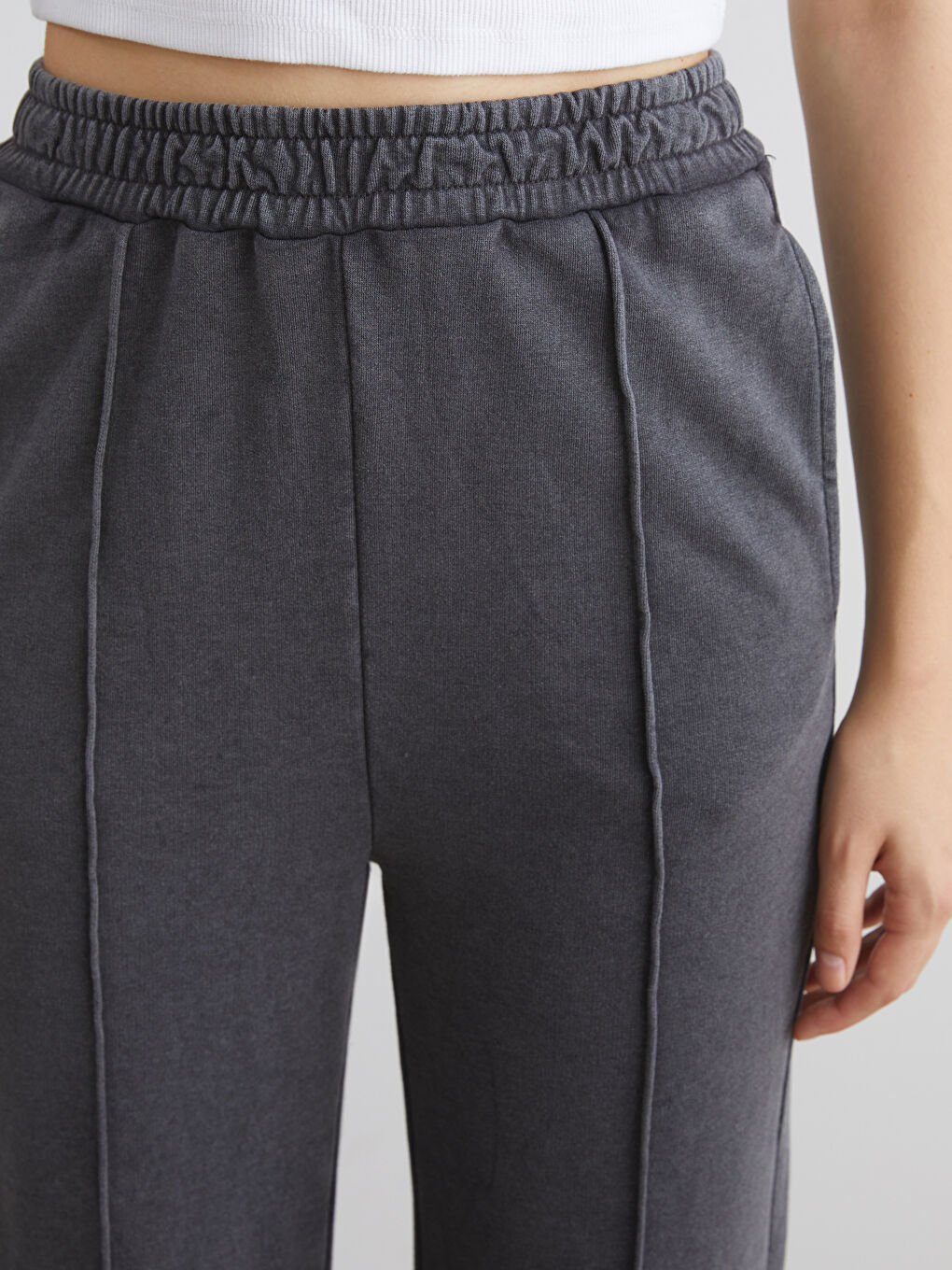 XSIDE Elasticated Waist Wide Leg Women's Sweatpants -W58407Z8-JPT
