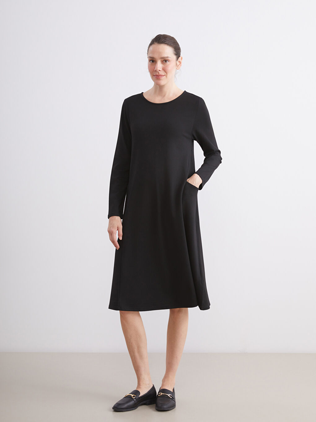Crew Neck A-Line Dress