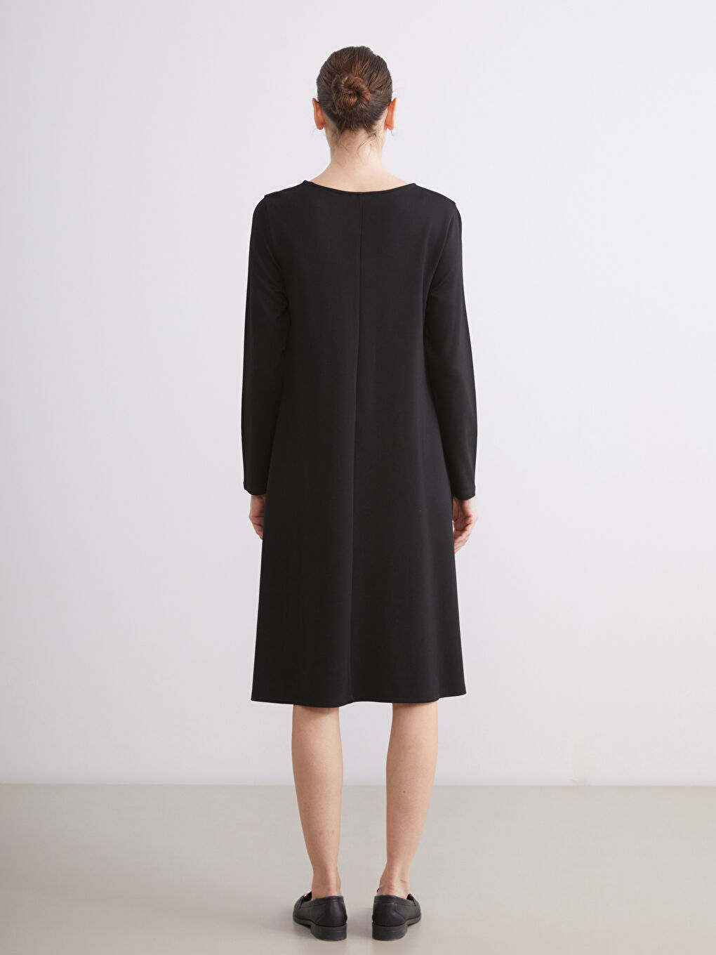 Crew Neck A-Line Dress-3