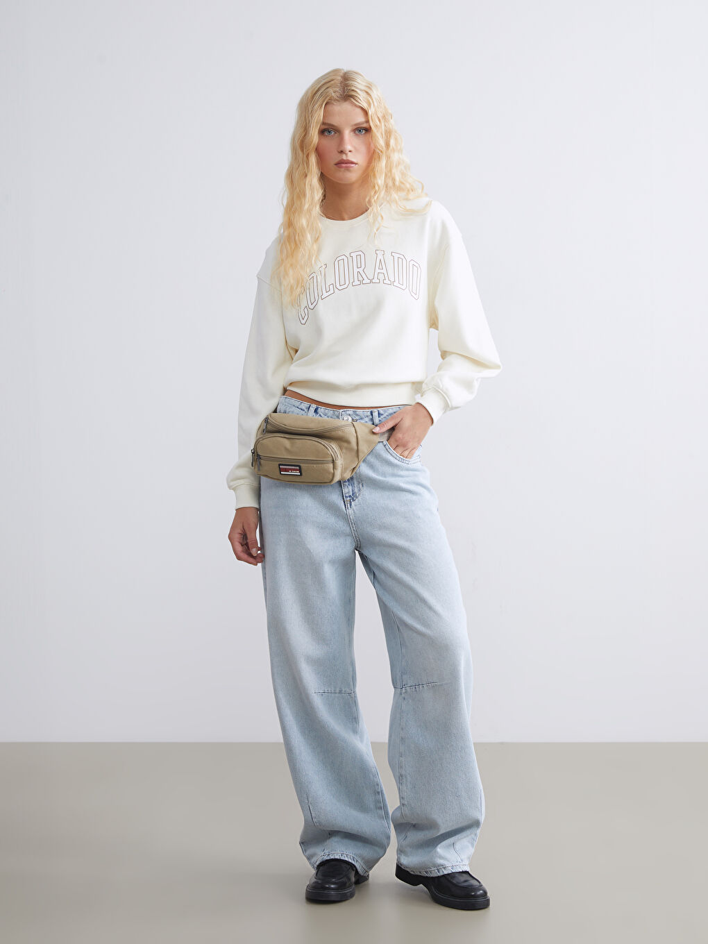 Женщины Бежевый Свитшот-1