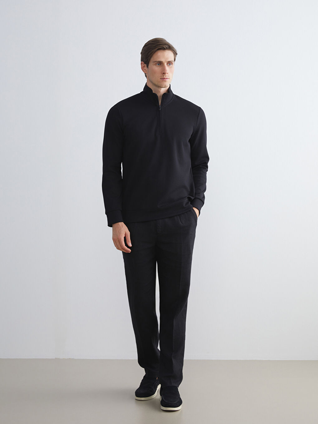 Funnel Neck Men's Sweatshirt-1