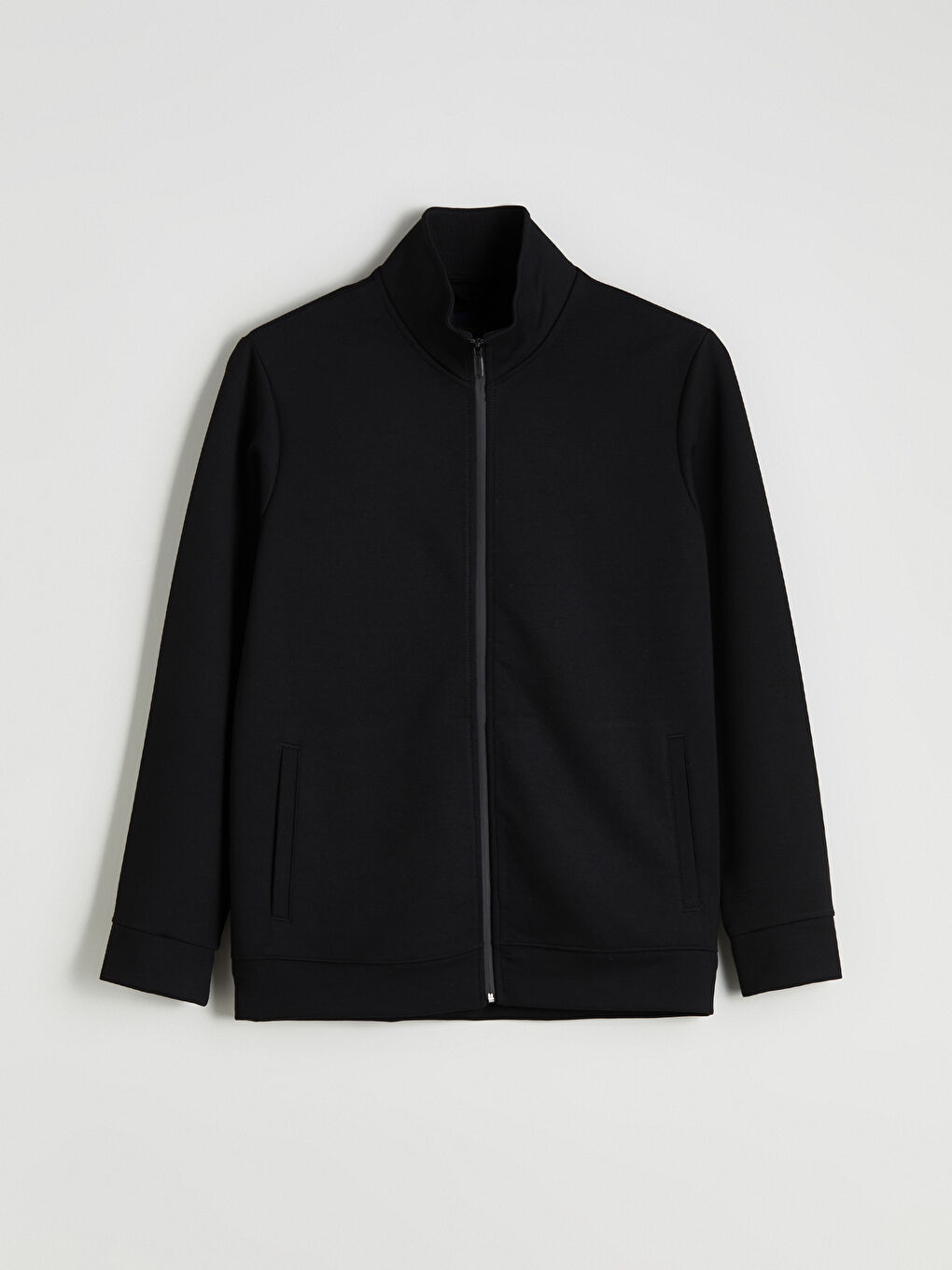 Funnel Neck Long Sleeve Men's Zip-Up Sweatshirt-8