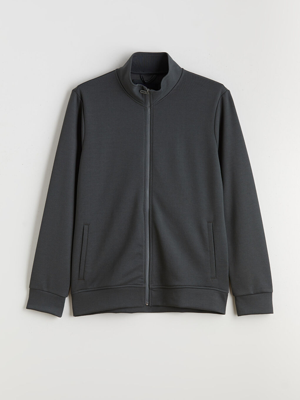 Funnel Neck Long Sleeve Men's Zip-Up Sweatshirt-9