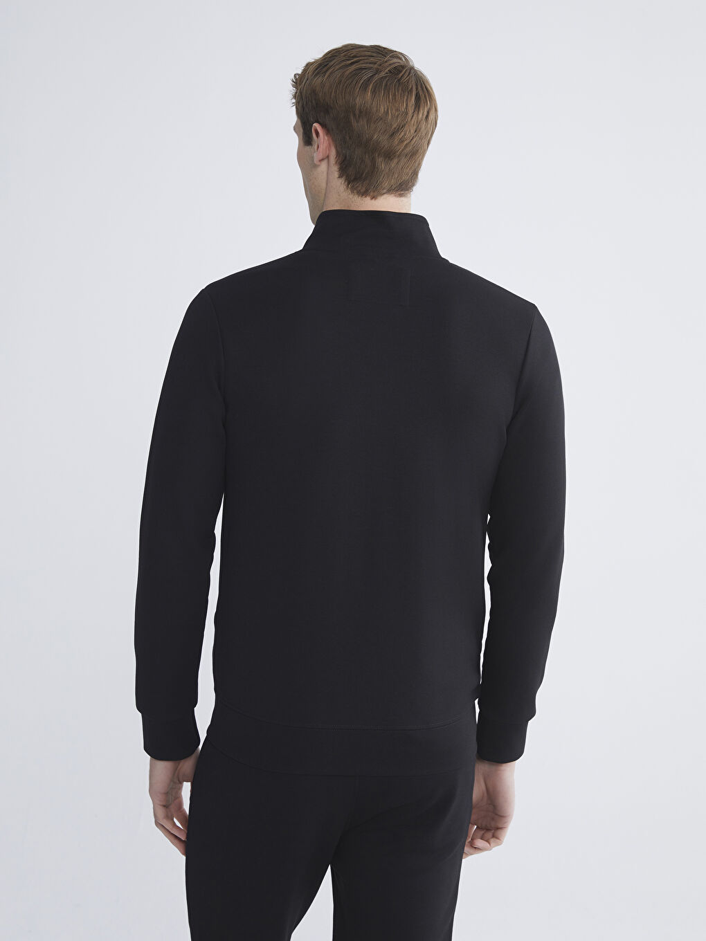 Funnel Neck Long Sleeve Men's Zip-Up Sweatshirt-6