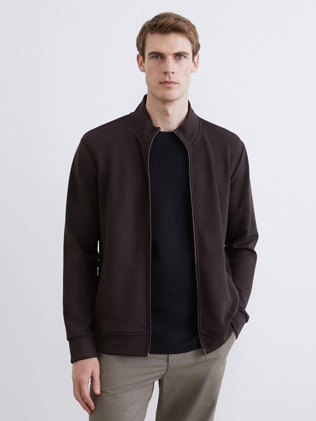 Muškarac SMEĐA Majica s patentnim zatvaračem-1