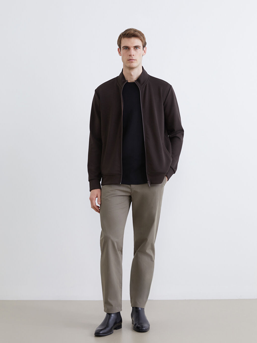 Muškarac SMEĐA Majica s patentnim zatvaračem-2