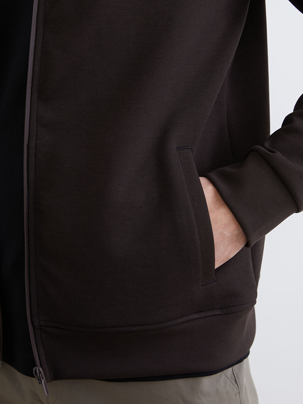 Muškarac SMEĐA Majica s patentnim zatvaračem-4