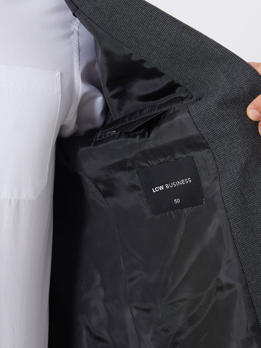 Antrasit Dar Kalıp Erkek Blazer Ceket-3